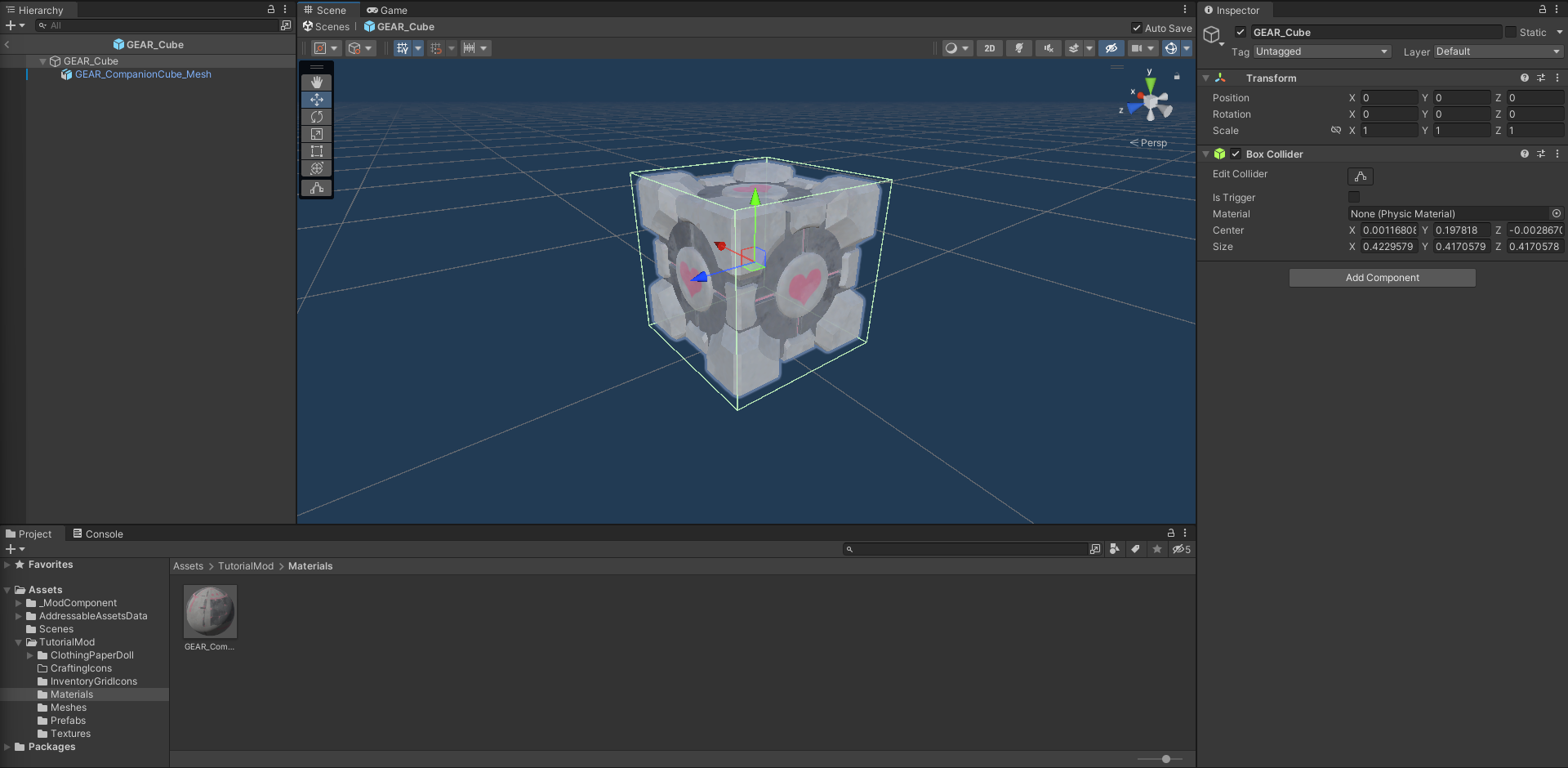 Gear Item Collider