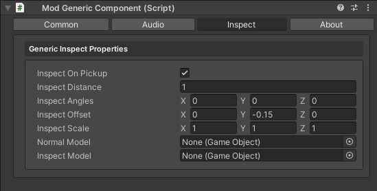 ModGenericComponent Inspect Tab