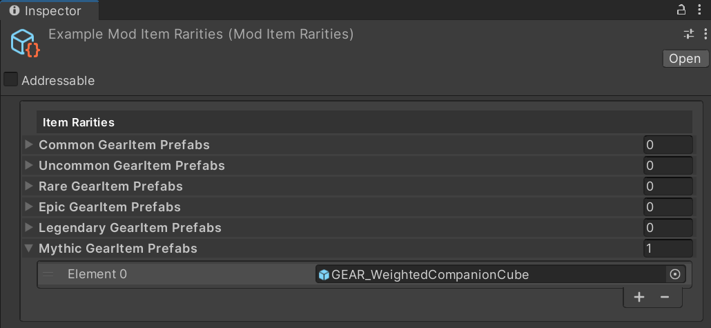 Adding Rarities To Items