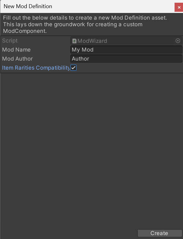 New Mod Definition With Item Rarities