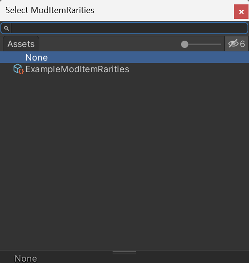 Selecting Item Rarities Definition